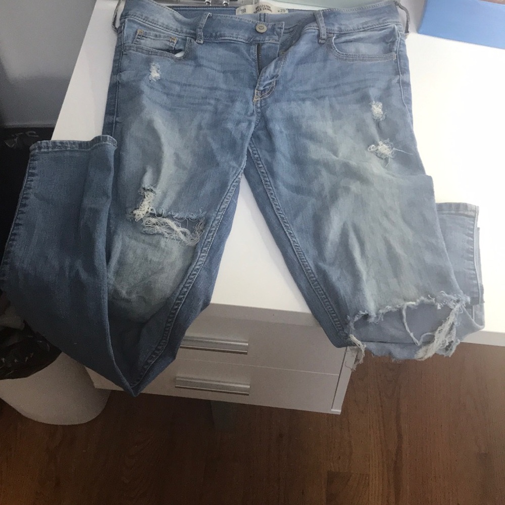 Light wash ripped jeans
